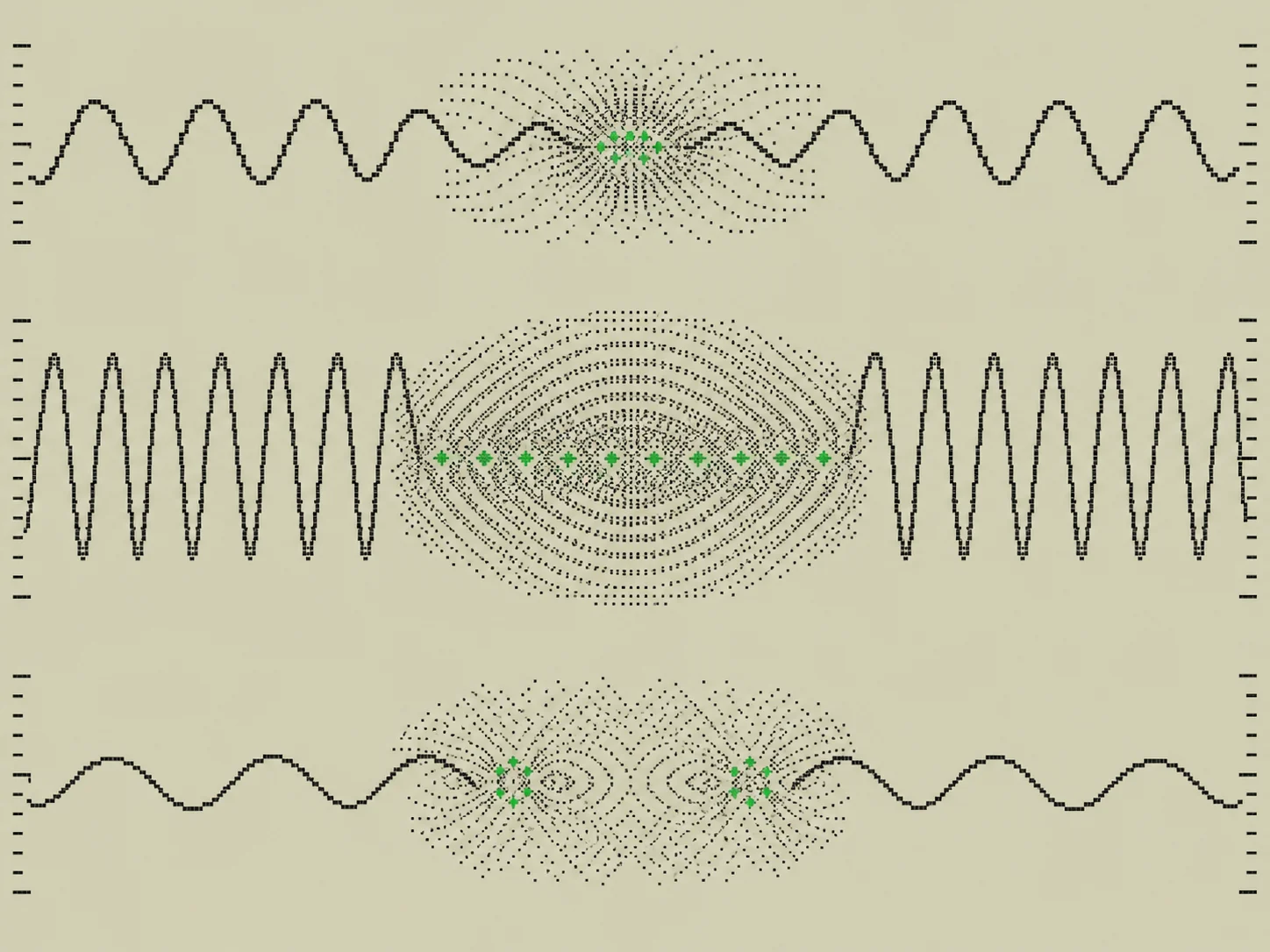 One-bit oscillation field inside a Hypercalm LCD display